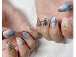 ターコイズブルー×ホワイト