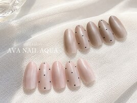 ドット×マグネットネイル