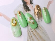 ネイルサロンフォーユー(for u)/ミント×ニュアンス♪７９８０