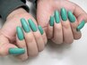 【nail】ワンカラー・ラメグラ　¥5,500