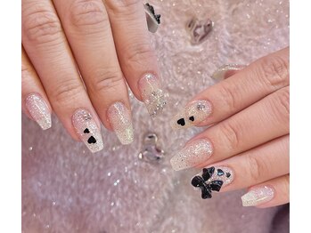 キレイエ ネイルズ(KIREIE NAILS)/キラキラ リボン ガーリー