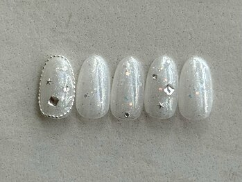 ネイルサロン ブランロール 三軒茶屋店(Blanl'or)/ホロホワイトサマーネイル