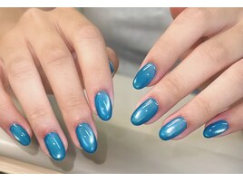 水色マグネットネイル