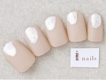 アイネイルズ 三宮店(I nails)/マット水彩ネイル¥8000