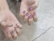 ドレス ネイルアンドアイラッシュ 三国(Dress)/ちゅるんカラー×水銀ネイル