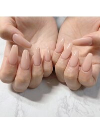 シアーピンクベージュネイル
