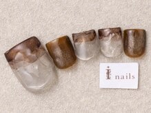 アイネイルズ 三宮店(I nails)/クリアブラウンインクぷっくり