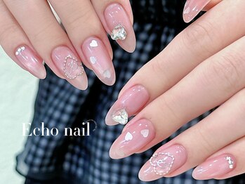 ピンクマグネットネイル