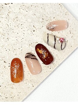 バレンタインネイル