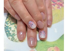 ～お花グラデネイル～