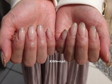 ケイアイエムネイル(KIM nail)/アシンメトリー☆ラメライン