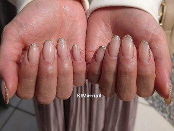 ケイアイエムネイル(KIM nail)/アシンメトリー☆ラメライン