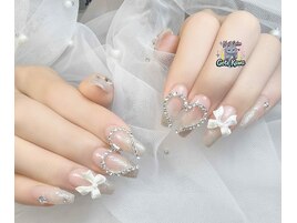 長さだし、ハートネイル