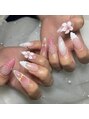 クラッシーネイル ビューティー(classy nail beauty)&nbsp;ホワイト安堵ピンクで優しく可愛らしく仕上がりました