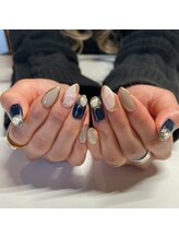 ネイルズニコ(Nails nico)/ネイビー・ニュアンスネイル