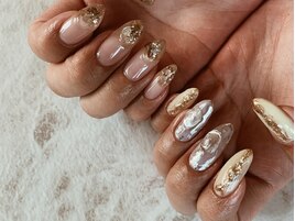 ミラー × ニュアンスネイル