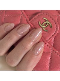 キラキラワンカラーネイル