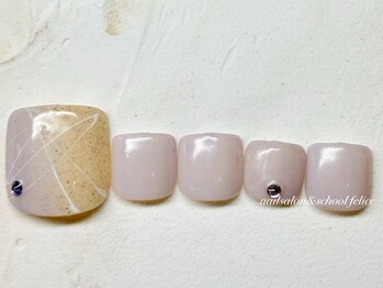 フェリーチェ(nail salon＆school felice)/フットネイル/定額制8800円/瑞江