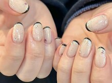 アイネイルズ 渋谷店(I nails)/【Karin.m】ラメフレンチ