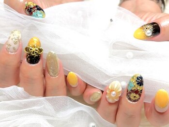 ネイルサロンブリス(nail salon Bliss)/☆モダンな和柄ネイル☆