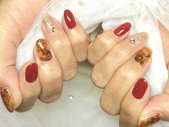 ネイルサロンブリス(nail salon Bliss)/☆華やかな大人のべっ甲ネイル☆