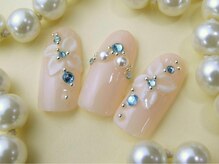 ネイルサロンミキ 横浜(MIKI)/上品サムシングブルーブライダル