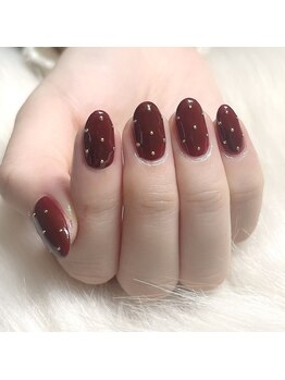 モモ(Momo)/いちご風ネイル