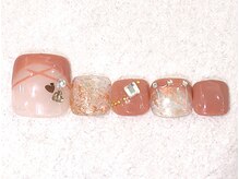 リノ ネイル(Rino nail)/9月の新作　あまフレンチ　709b4