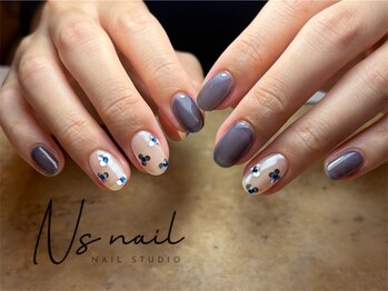 エヌズネイル 三鷹駅前北口店(n’s nail)/ワンカラー+ホロアート