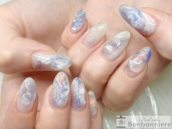 ネイル ボンボニエール 京阪シティモール天満橋店(Nail bonbonniere)/ぷっくりうる艶ニュアンスネイル