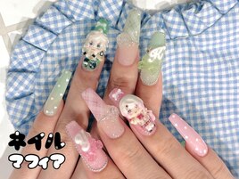 推しネイル/キャラ/3D