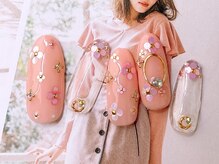 ネイルサロンフォーユー(for u)/ホロ花ネイル♪７９８０