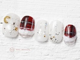 クリスマスチェック雪￥10550