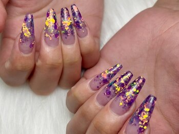 ネイルカレッジアンドサロン ナチュレ(nailcollege&salon NATURE)/ラメグラデスカルプ