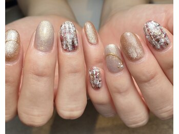 モンルポ 大阪梅田店(MonRepos)/大人ツイードネイル