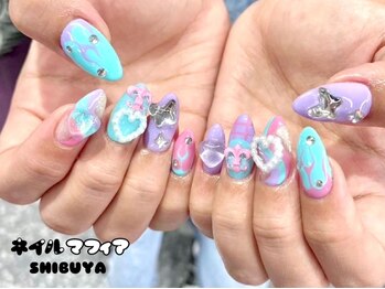 ネイルマフィア 渋谷(NAIL MAFIA)の写真/★NAILsGUSHの新ブランド!!派手痛パーツ店MAFIA★《来て、楽しい。見て、嬉しい。》最高級のアートNAILを…