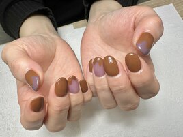 バレンタインミルクチョコネイル