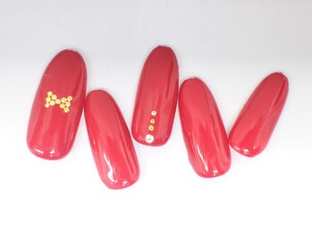 ネイルサロンセレーネ(Selene)/シンプル☆大人なリボンネイル