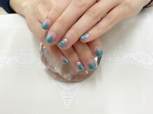 プルミエ ネイル(Premier Nail)/アナ雪ブルー★ラメグラ