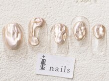 アイネイルズ 渋谷店(I nails)/凸凹サテンカラー