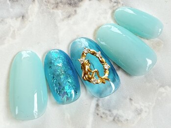 トータルビューティ ノイド(Noid)/ワンカラー×氷ネイル2本