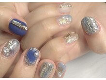 ジェルネイルサロンエー(gelnail salon A’)/パーティーネイル/パール/ラメ