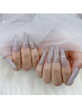 福松学園/ちゅるちゅるグレーネイル