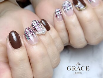 グレース ネイルズ(GRACE nails)/ツイードとパール