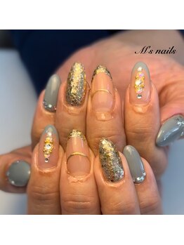 エムズネイル サベージ(M's nails Savage)/キラキラフレンチ☆
