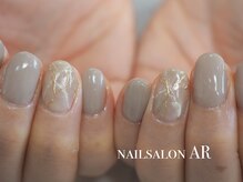 ネイルサロンアンドスクール エーアール(AR)/ニュアンス大理石ネイル♪