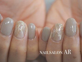ネイルサロンアンドスクール エーアール(AR)/ニュアンス大理石ネイル♪