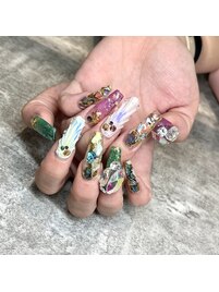 ゴテゴテマーメイドネイル