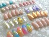 【ハンド】初夏トレンド★プチアート定額ネイル☆初回オフ無料