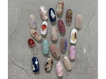 ネイルサロン エルフィン ル シエル(Nailsalon elfin Le ciel)の写真/【栄・矢場町】定額ネイルリニューアル★幅広いデザインから選べるので理想の指先が叶う!